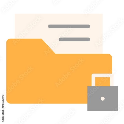 Lock Folder Flat Icon