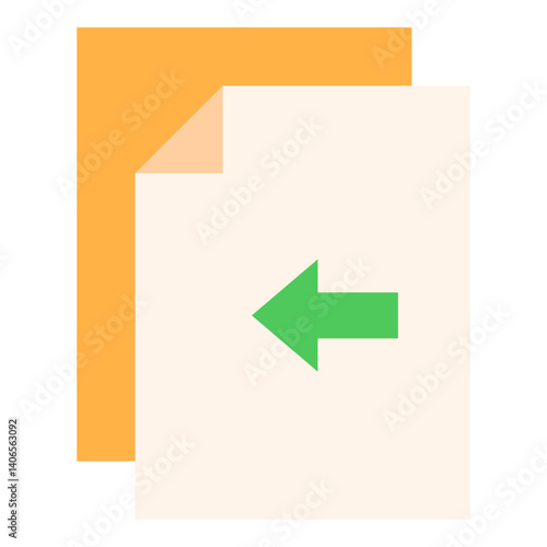 Move In Document Flat Icon