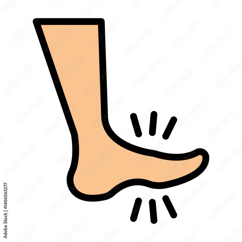 Obraz premium Restless Legs Vector Filled Icon Design