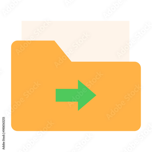 Move Out Folder Flat Icon