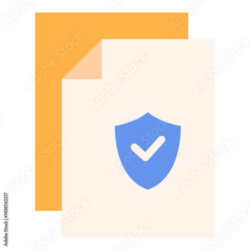 Protection Document Flat Icon