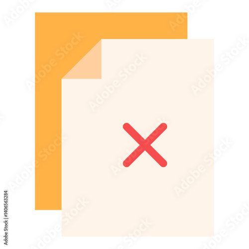 Remove Document Flat Icon
