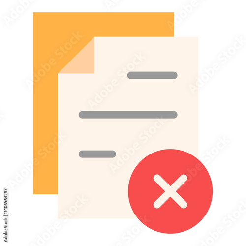 Remove Document Flat Icon