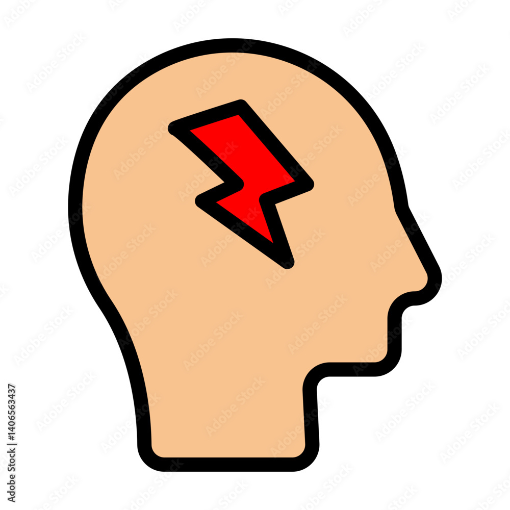 Overactive Mind Vector Filled Icon Design Overactive Mind Vector Filled Icon Design