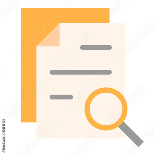 Search Document Flat Icon