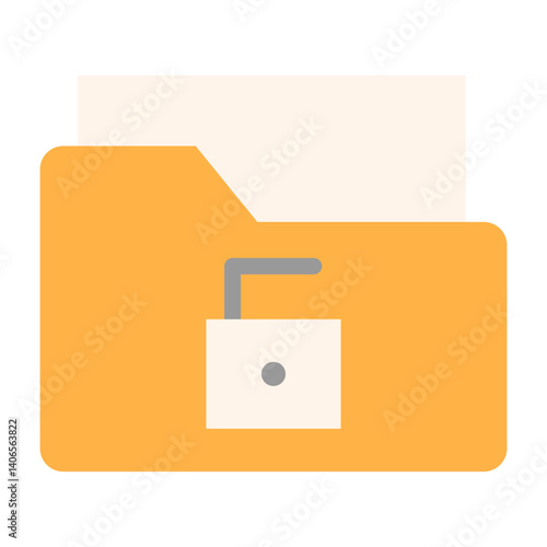 Unlock Folder Flat Icon