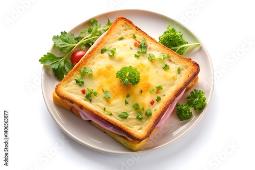 Delicious Croque Monsieur Sandwich on a Plate