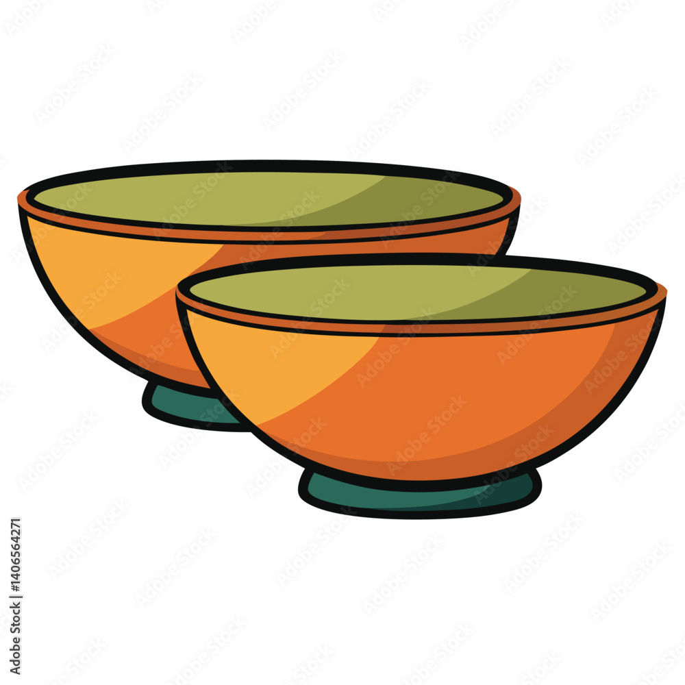 Bowls illustration flat vector design
Bowls illustration flat vector design