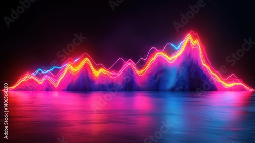 A vibrant, abstract visual representation of soundwaves, featuring glowing neon colors against a dark background, evoking a sense of energy and motion.
