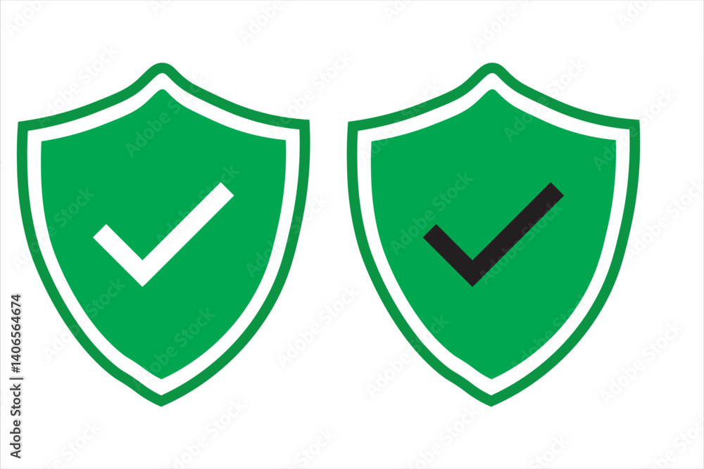 shield check mark vector illustration. shield right mark. shield check mark vector illustration. shield right mark.