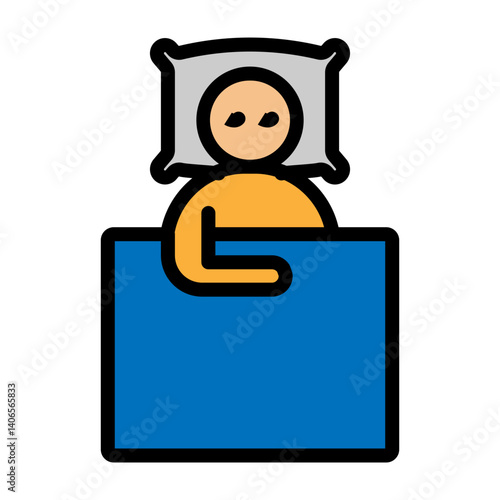 Sleepless Person Vector Filled Icon Design
