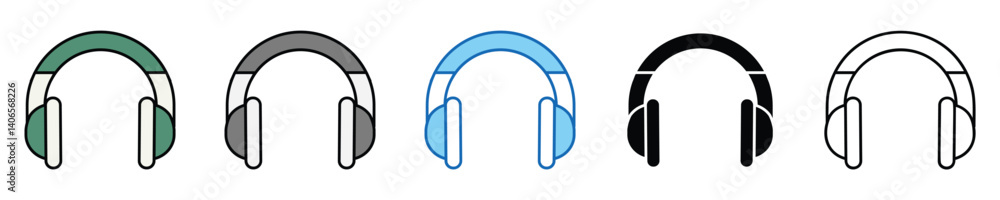 Audio Icons Set – Editable Vector Icons in Multiple Styles Audio Icons Set – Editable Vector Icons in Multiple Styles