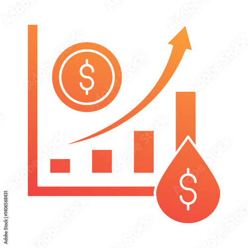 Oil Price Chart Icon