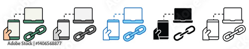 Backlinks Icons Set – Editable Vector Icons in Multiple Styles