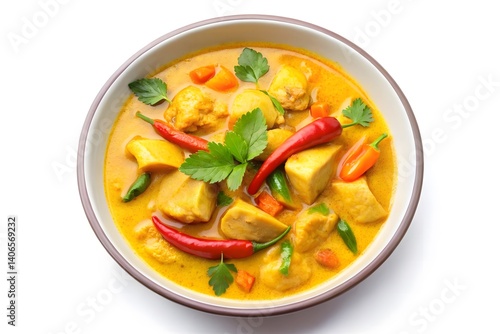 Delicious Chicken Curry in a Bowl, Ready to Eat