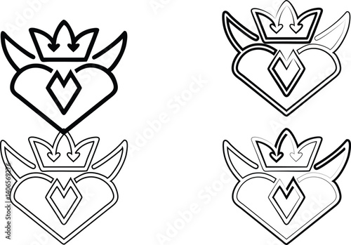 Shield icon with female silhouette, Venus symbol, line art, simple design, symmetrical composition, minimalist icons, gender equality concept, women's rights symbol, protective emblem, monochrome illu