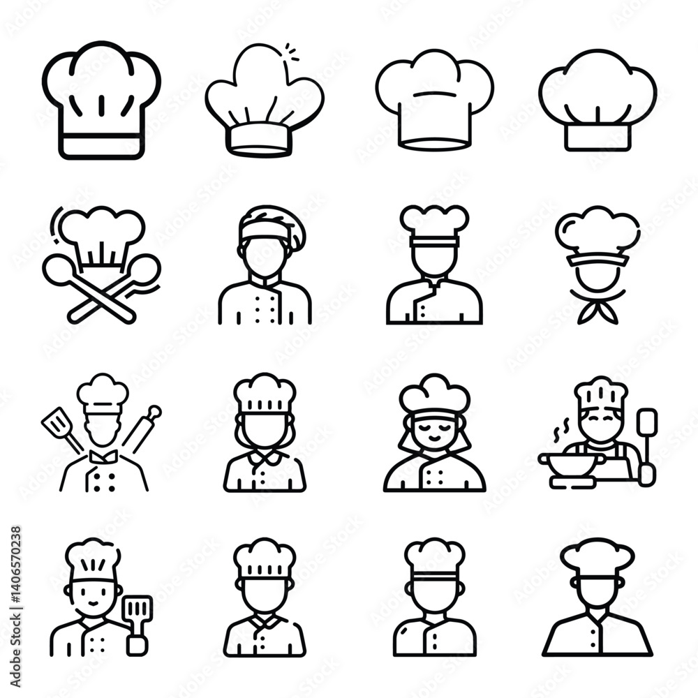 Chef icon and chef icon pack Chef icon and chef icon pack