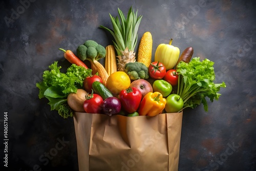 Fresh Produce in a Brown Paper Bag
