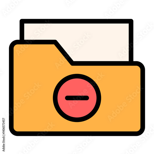 Delete Folder Filled Icon