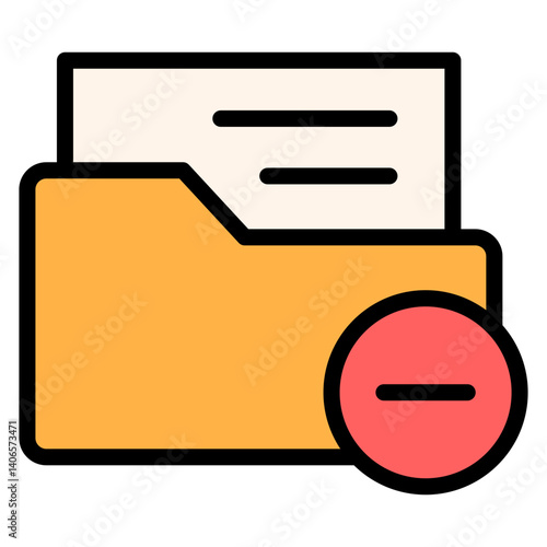 Delete Folder Filled Icon