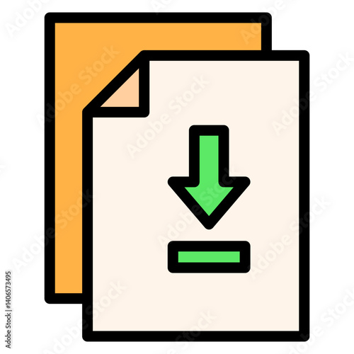 Download Document Filled Icon