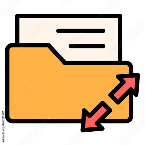 Extract Folder Filled Icon