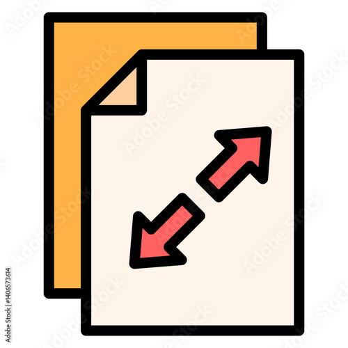 Extract Document Filled Icon