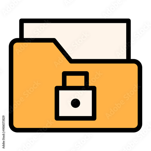 Lock Folder Filled Icon