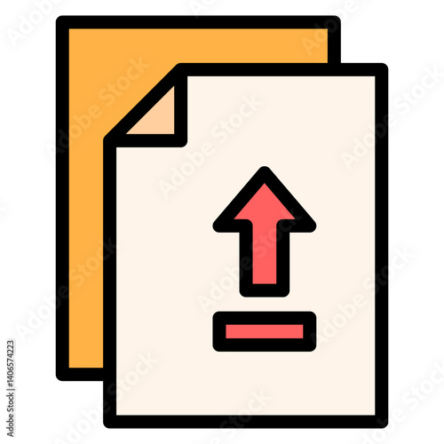 Upload Document Filled Icon