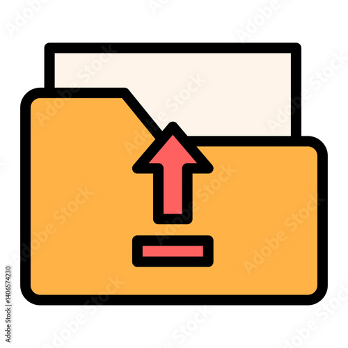 Upload Folder Filled Icon