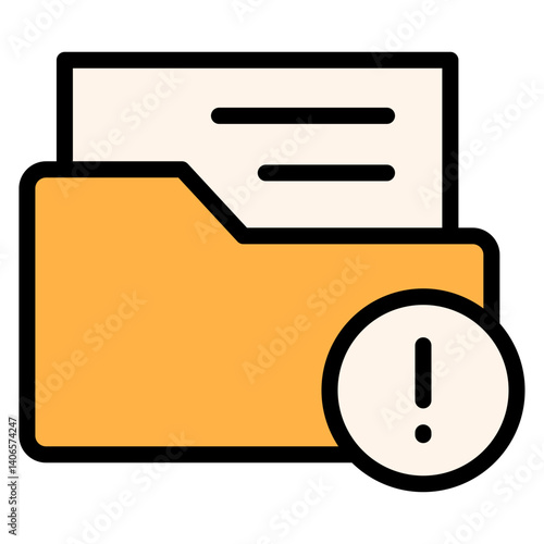 Warning Folder Filled Icon