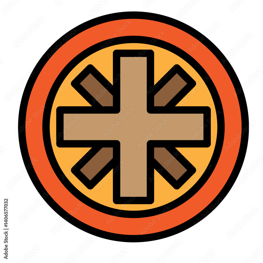 Obraz premium Kingdom Map Vector Filled Icon Design