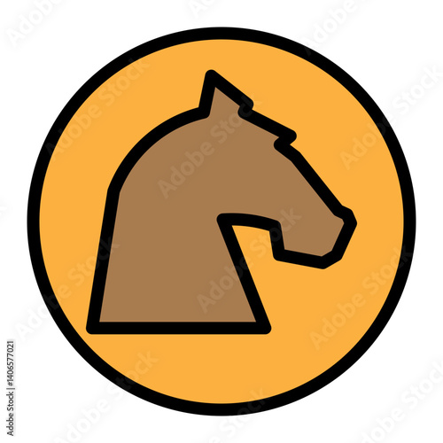 Warhorse Vector Filled Icon Design