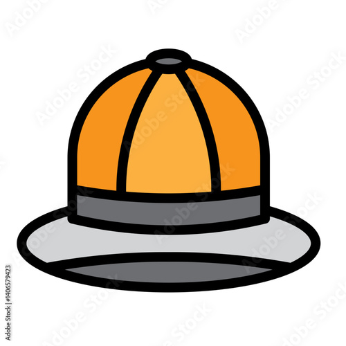 Safari Hat Vector Filled Icon Design