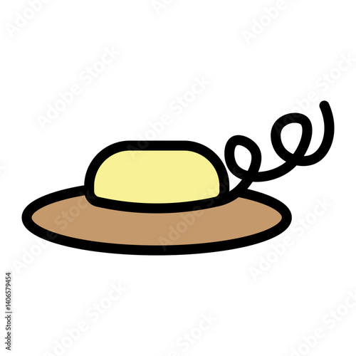 Fascinator Vector Filled Icon Design