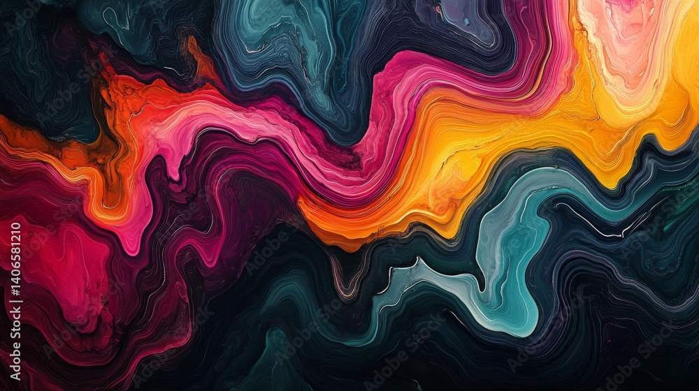 Abstract Colorful Fluid Swirls Background Abstract Colorful Fluid Swirls Background