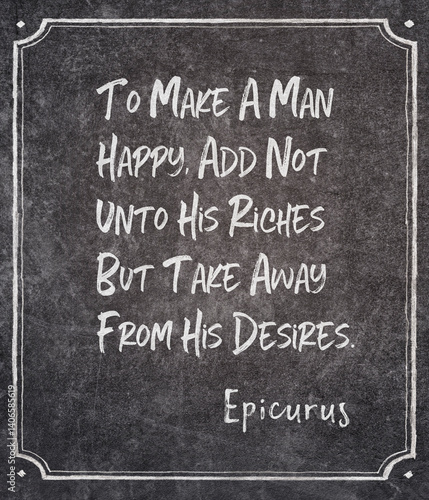 Obraz na płótnie make a man happy Epicurus w salonie