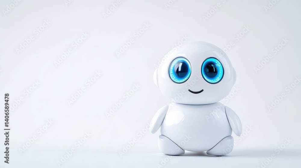 Obraz premium Cute, friendly robot figurine