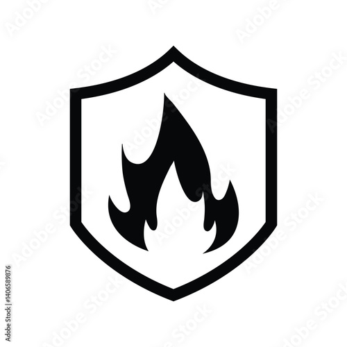 fire safety logo icon illustration flat