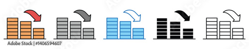 Recession Icons Set – Editable Vector Icons in Multiple Styles