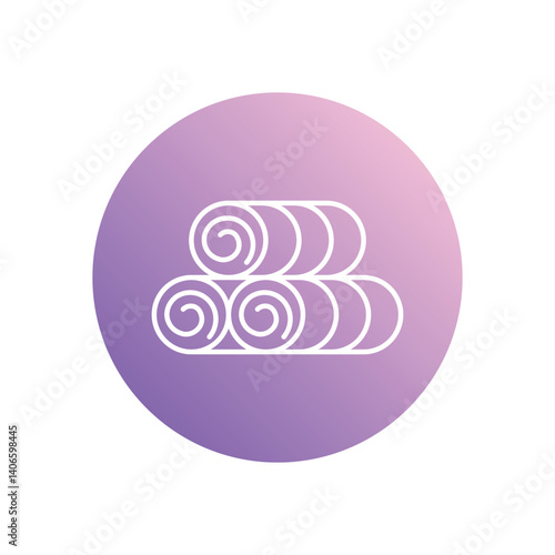Hay Bale icon vector stock illustration