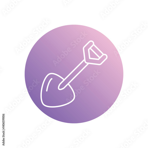 Shovel icon vector stock illustration