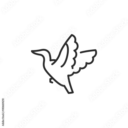 Duck icon. Represents a duck, commonly found in water-rich environments and known for its distinctive quacking. Used in contexts related to wildlife, nature, agriculture. Vector illustration 