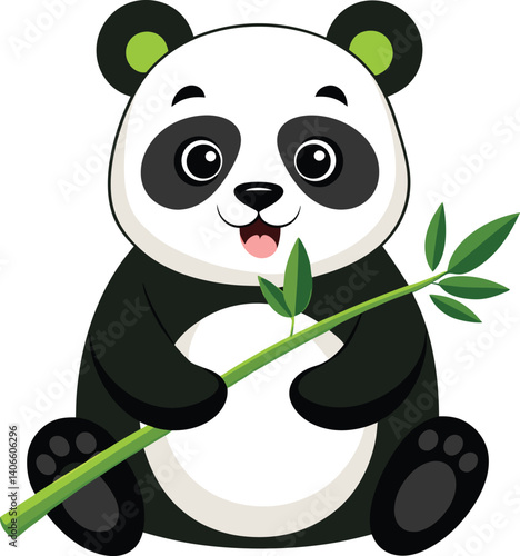 Panda eating bamboo