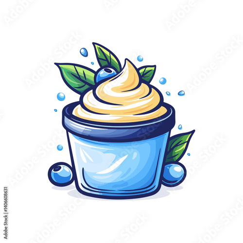 Blueberry Yogurt Body Scrub Creamy, Refreshing Exfoliant for Radiant Skin