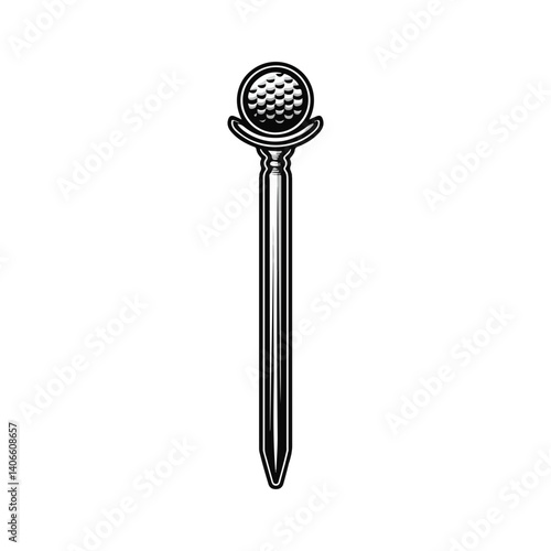 Golf Ball Hair Clip Design Elegant & Sporty Hair Accessory Illustration
