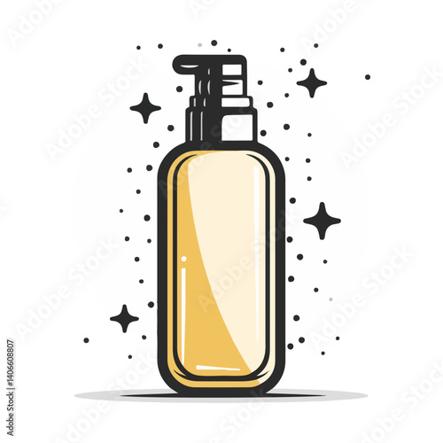 Refreshable Hair Dry Shampoo Bottle Illustration