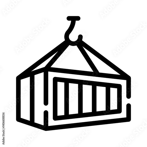 shipping container line icon