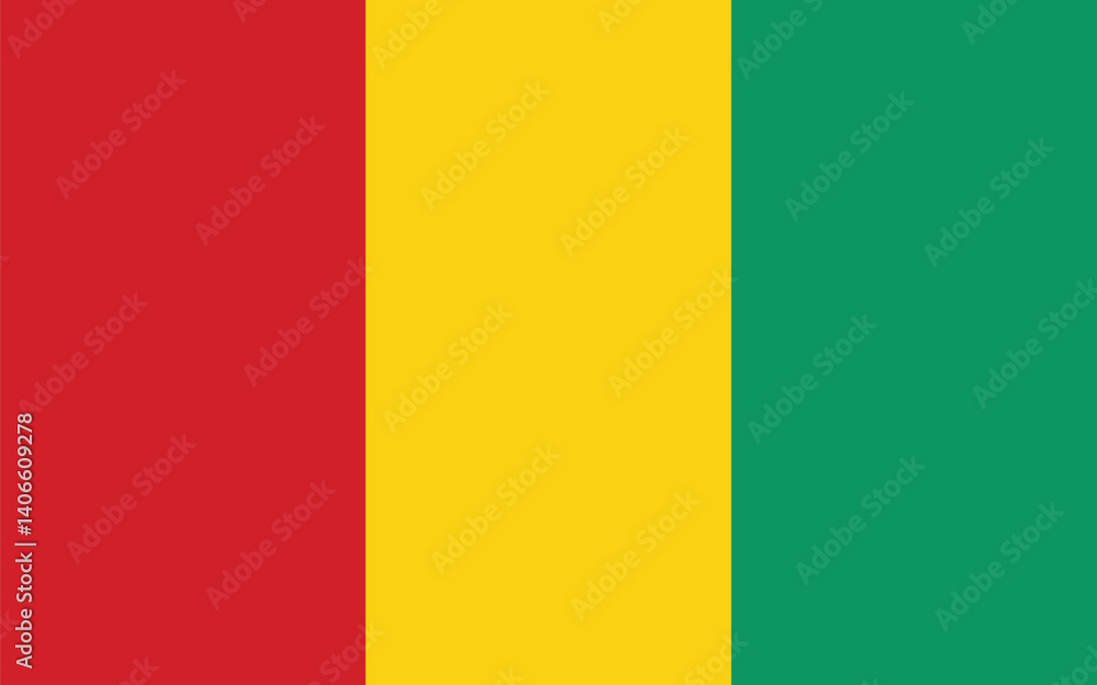 Fototapeta premium Flag of Guinea. The national flag of Guinea.