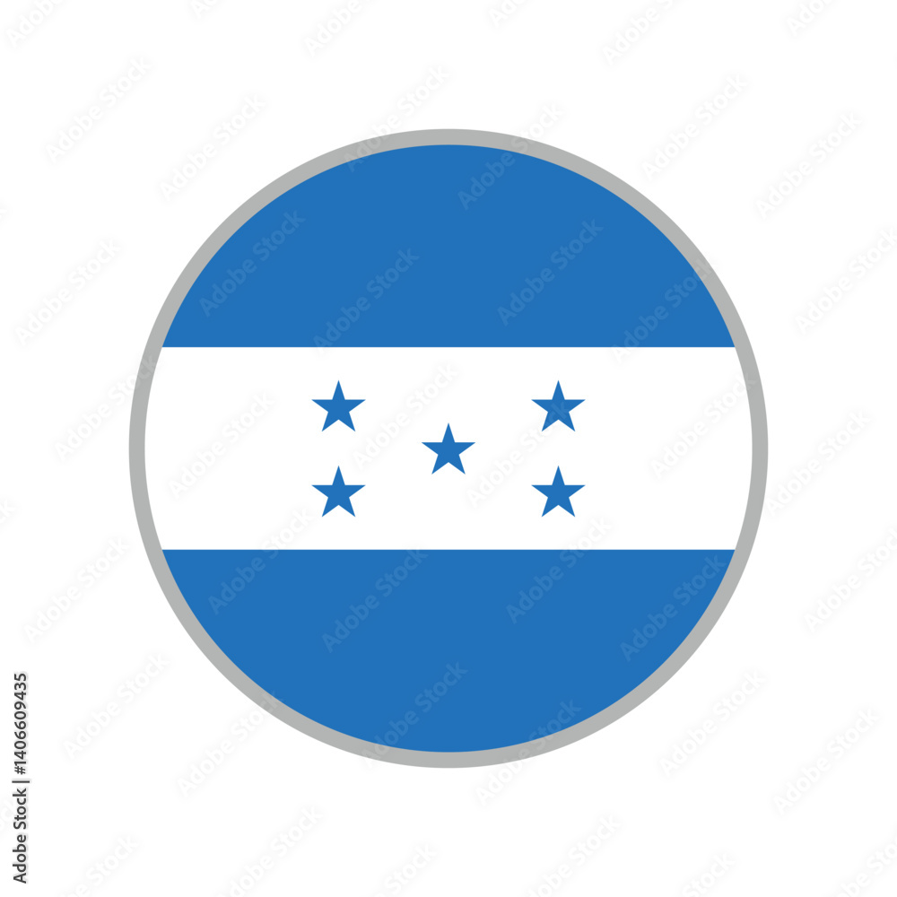 Honduras Round flag vector. National Flag of the Republic of Honduras. Vector illustration. Honduras Round flag vector. National Flag of the Republic of Honduras. Vector illustration.